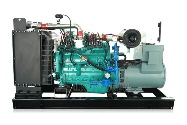 Medium size diesel generator 100kVA installed outside commercial building