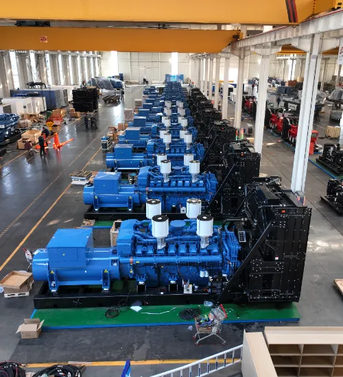 Perkins diesel engine close-up on an industrial generator set