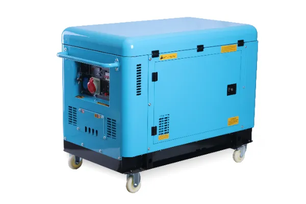 Air-cooled twin cylinder diesel generator deployed at a remote operations site