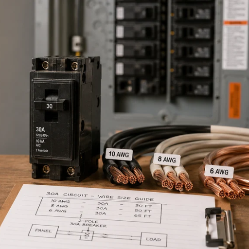 What Size Wire for a 30 Amp Breaker?