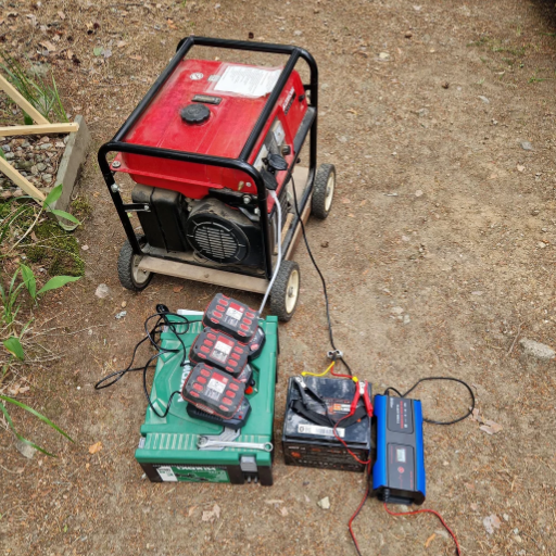 Does a generator charge its own battery when it is off?